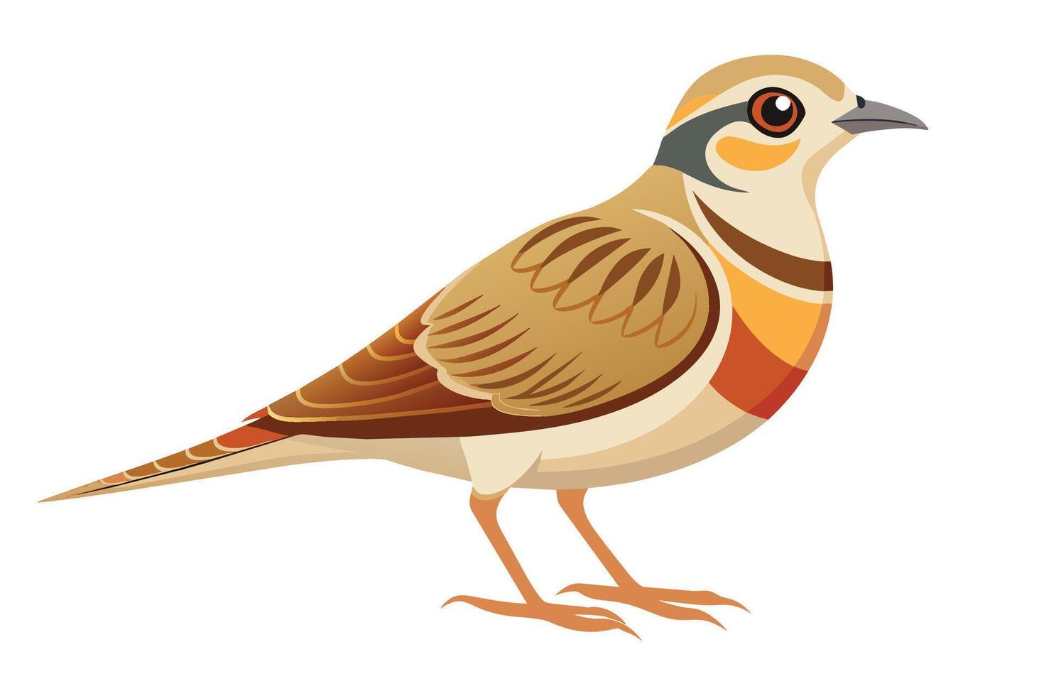 Skylark flat illustration on white background. vector
