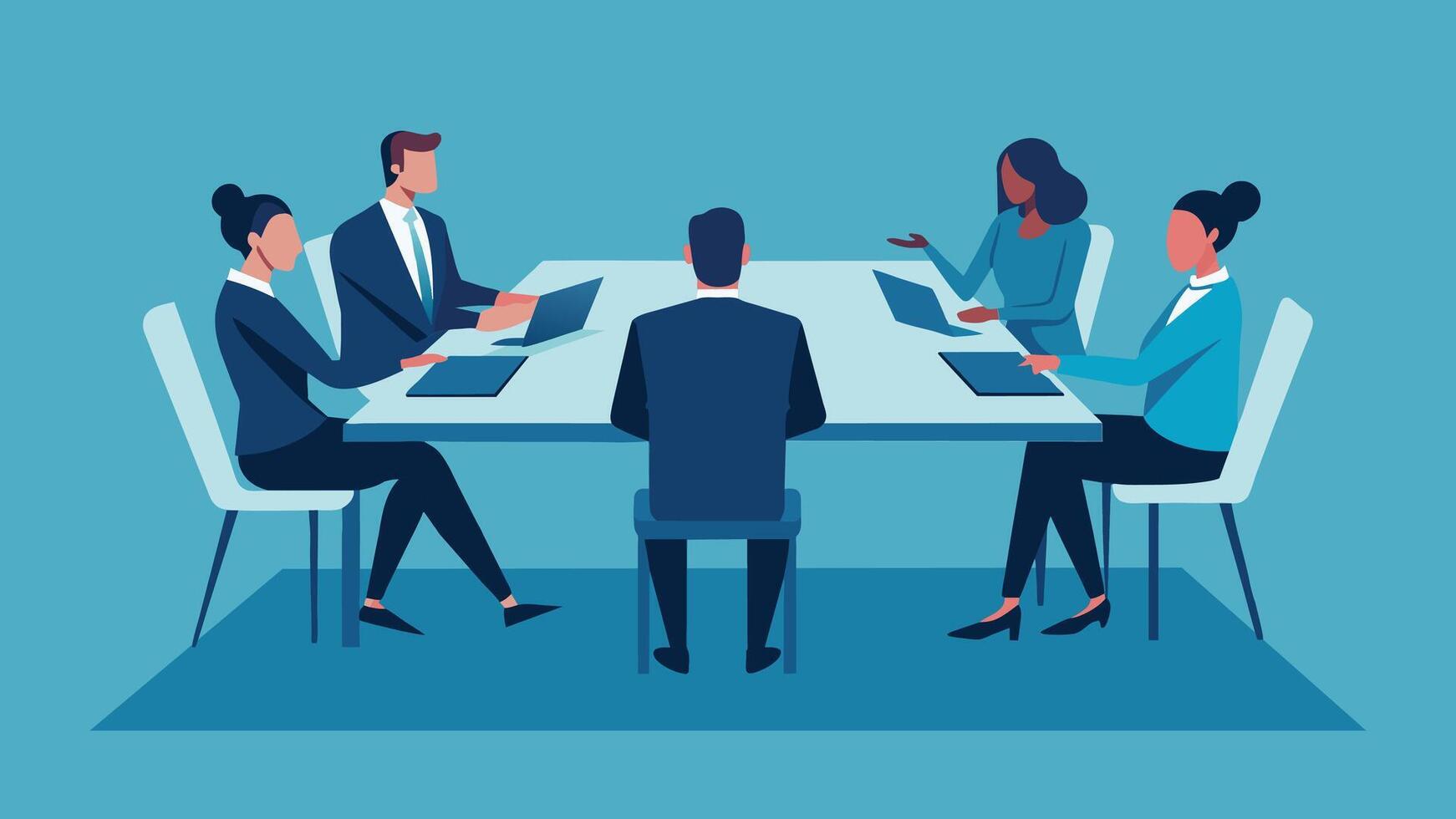 Business idea discussion with team member about a new business project flat illustration vector