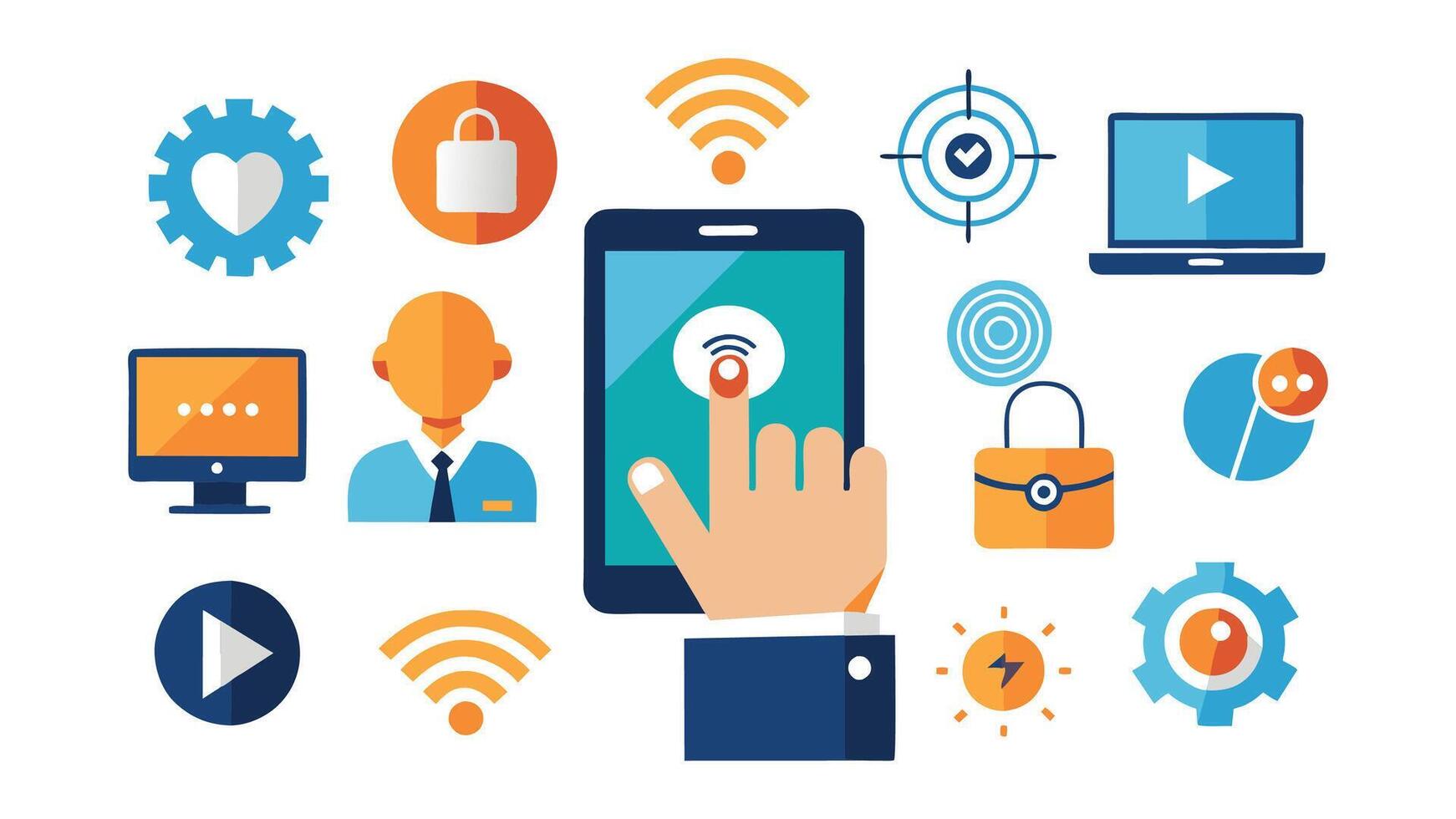 Web gesture hand icons. Simple icons with hand using smartphone sign fingers touch click zoom rotate tap display. Touchscreen interface. set. vector