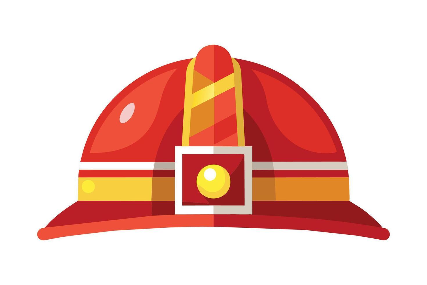 Fire Helmet flat illustration on white background vector