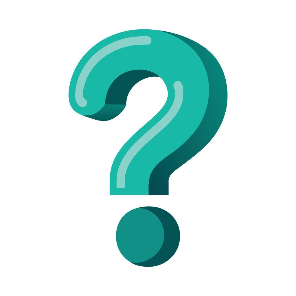 Question icon flat illustration on white background. vector