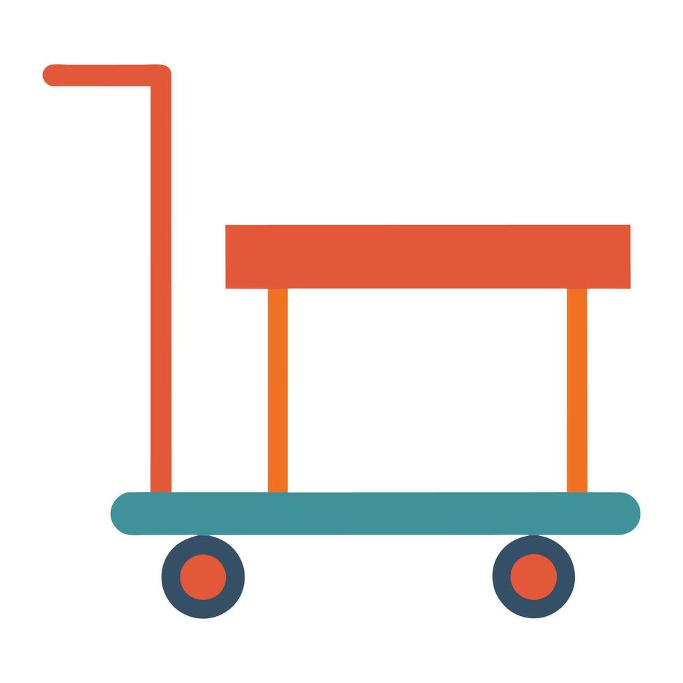Trolley flat icon illustration on white background. vector