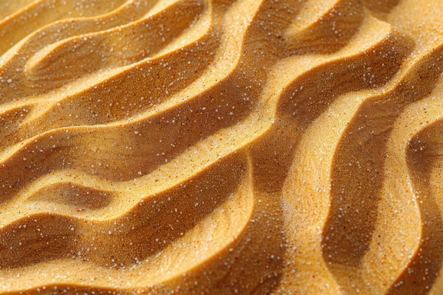 Close-up of wavy sand texture with detailed patterns, capturing the natural beauty of desert dunes photo