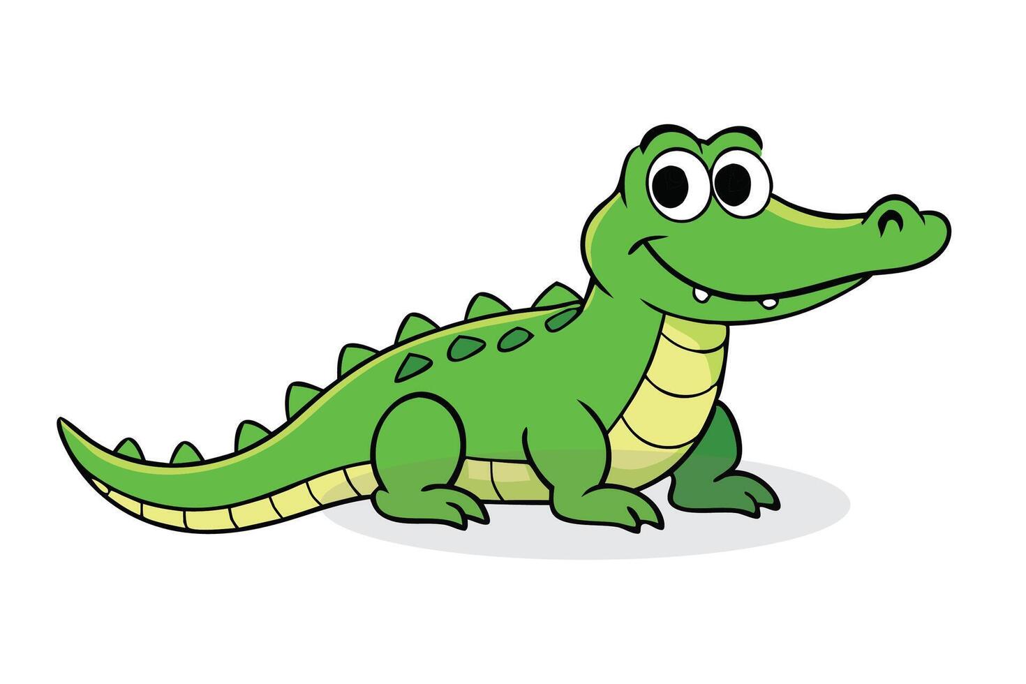 Crocodile animal cartoons isolated flat illustration vector