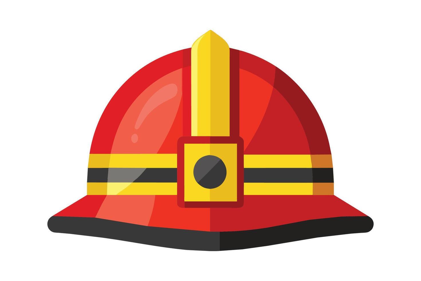 Fireman helmet flat illustration on white background. vector