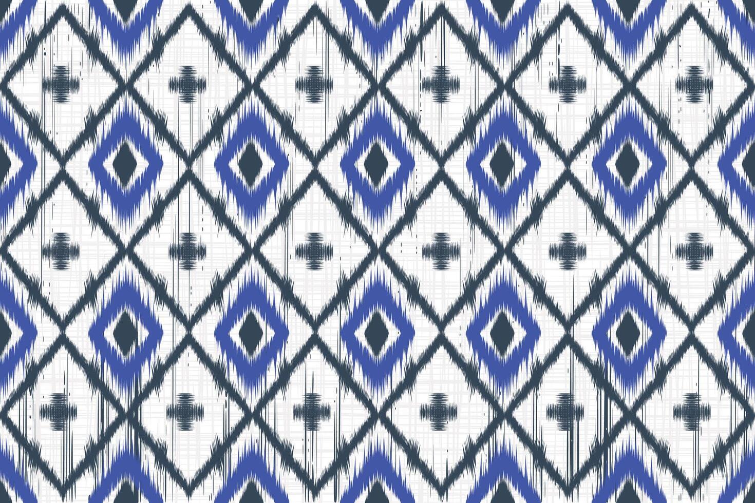 ikat Abstract Ethnic art. oriental Seamless pattern tribal, folk embroidery. Aztec geometric art, ornament print. Design for carpet, book cover, wallpaper, wrapping, fabric, batik and etc. vector