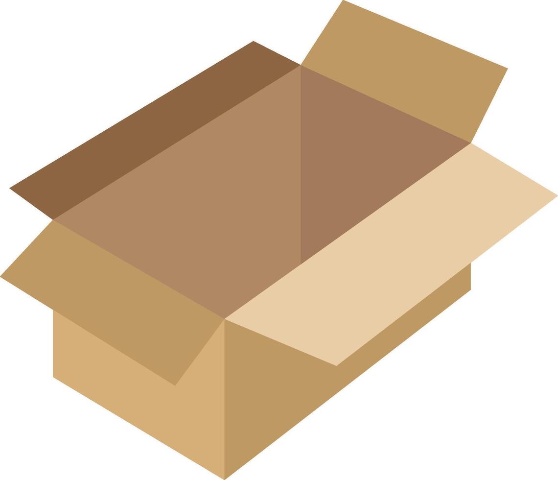 Open cardboard box isolated on white vector