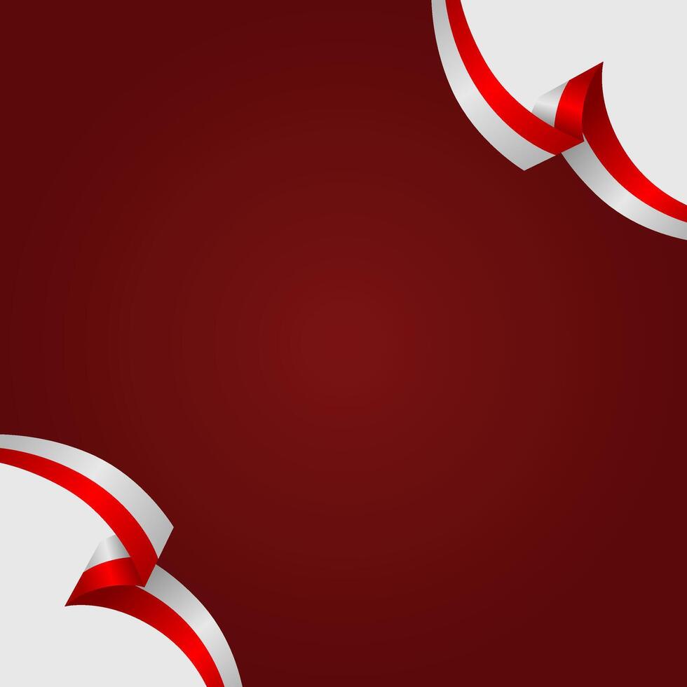 dark red background with indonesian flag and empty space for text vector