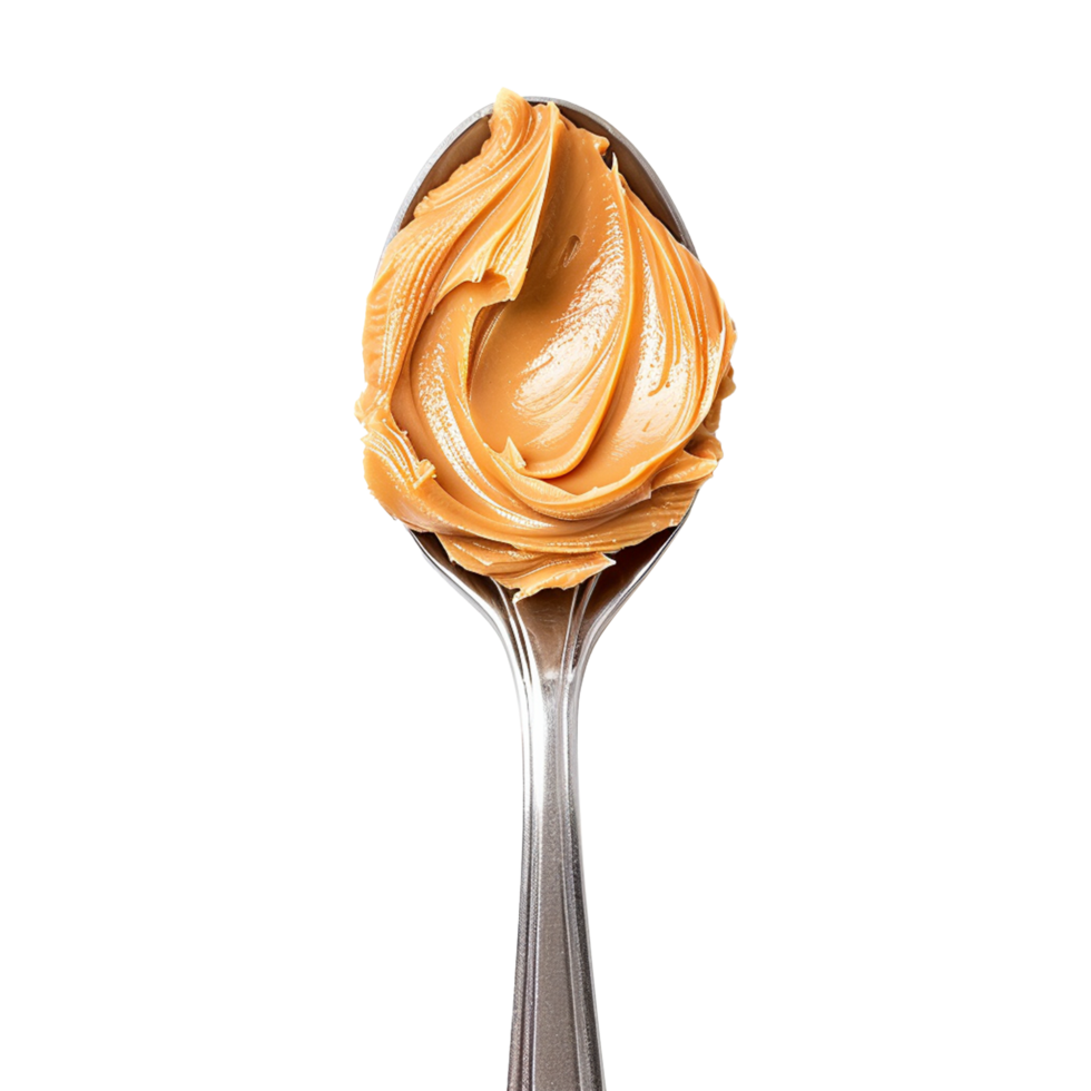 Spoon of peanut butter isolated on transparent background png