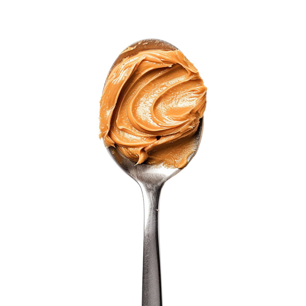 Spoon of peanut butter isolated on transparent background png