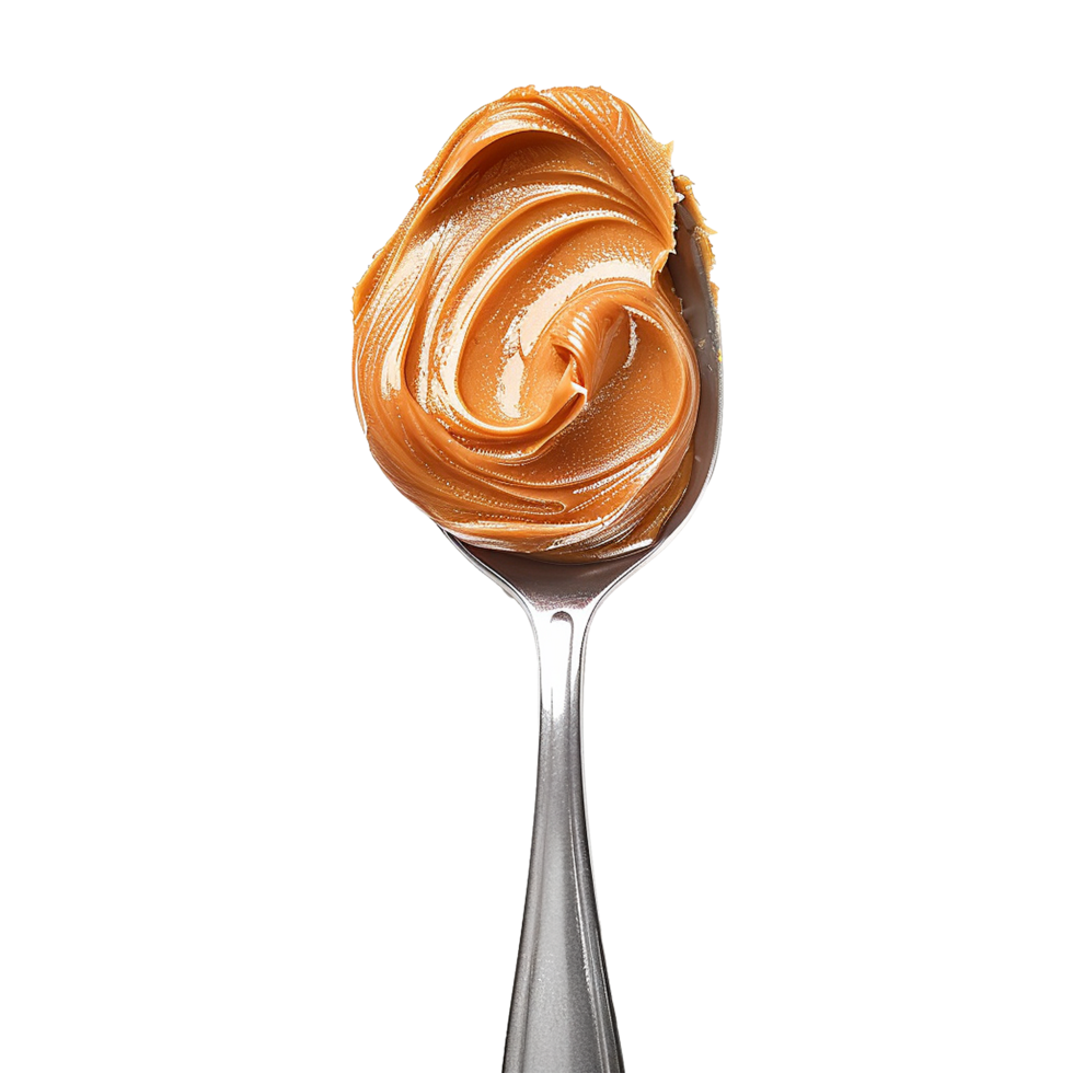 Spoon of peanut butter isolated on transparent background png
