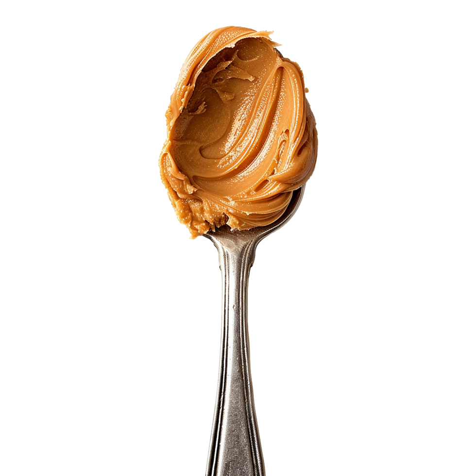 Spoon of peanut butter isolated on transparent background png
