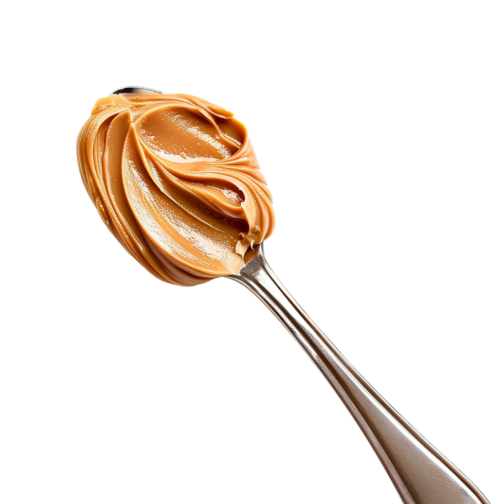 Spoon of peanut butter isolated on transparent background png