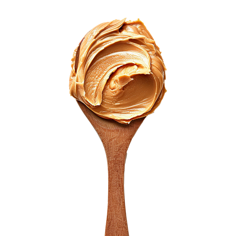 Spoon of peanut butter isolated on transparent background png