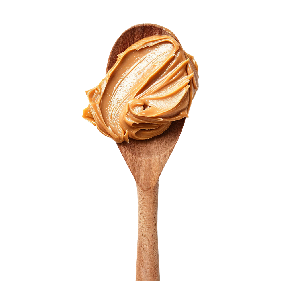 Spoon of peanut butter isolated on transparent background png