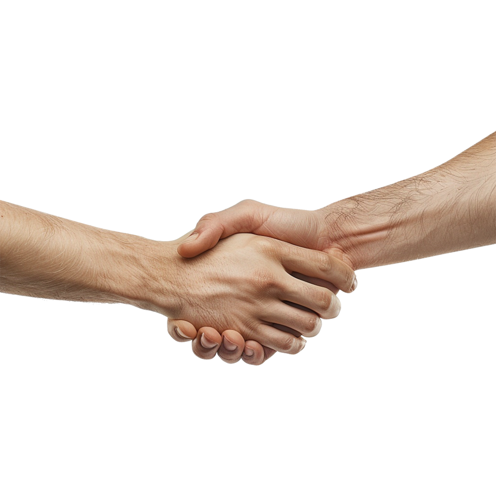 Handshake isolated on transparent background png