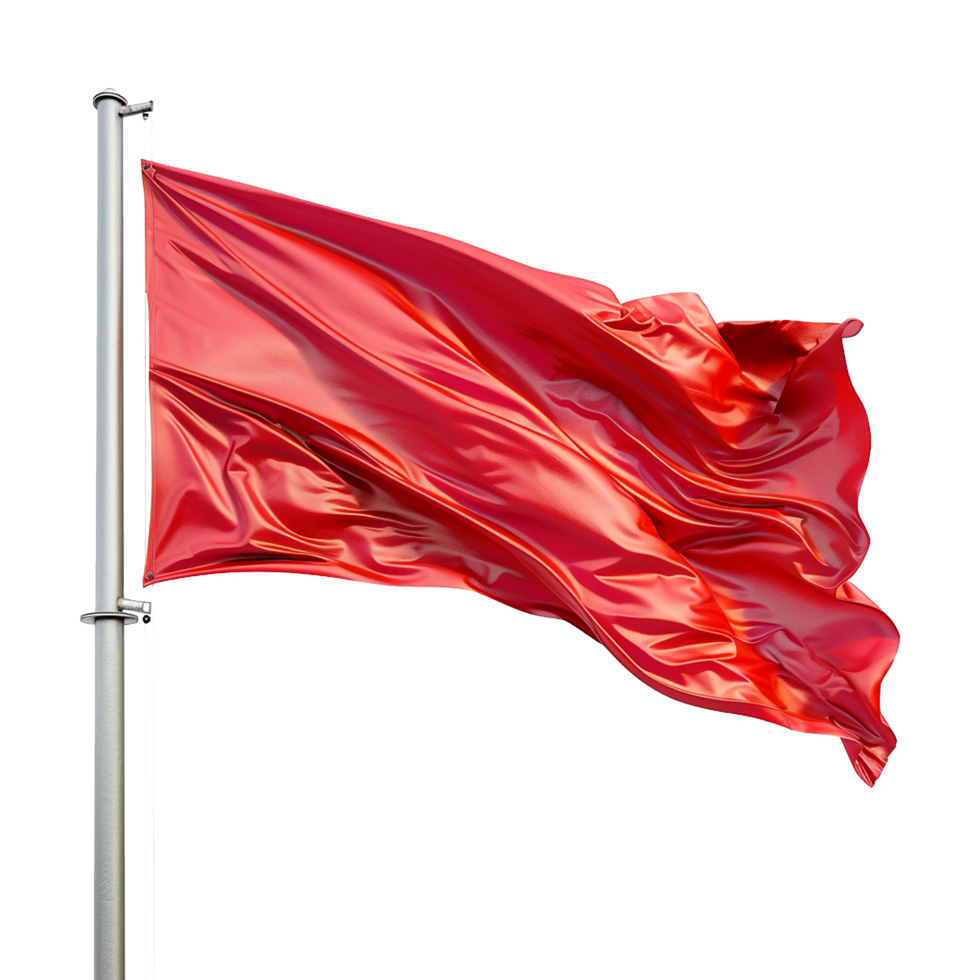 Waving flag isolated on transparent background png