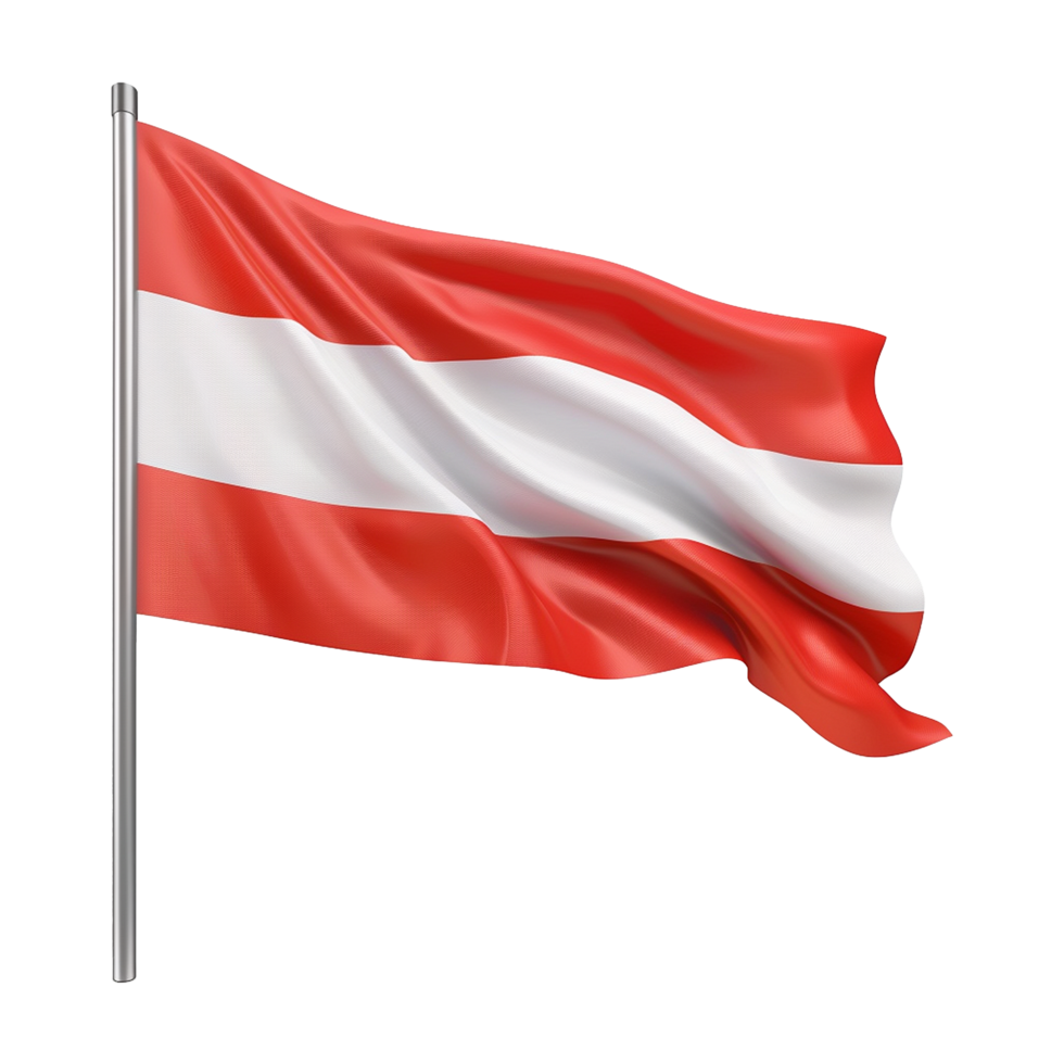 Waving flag isolated on transparent background png