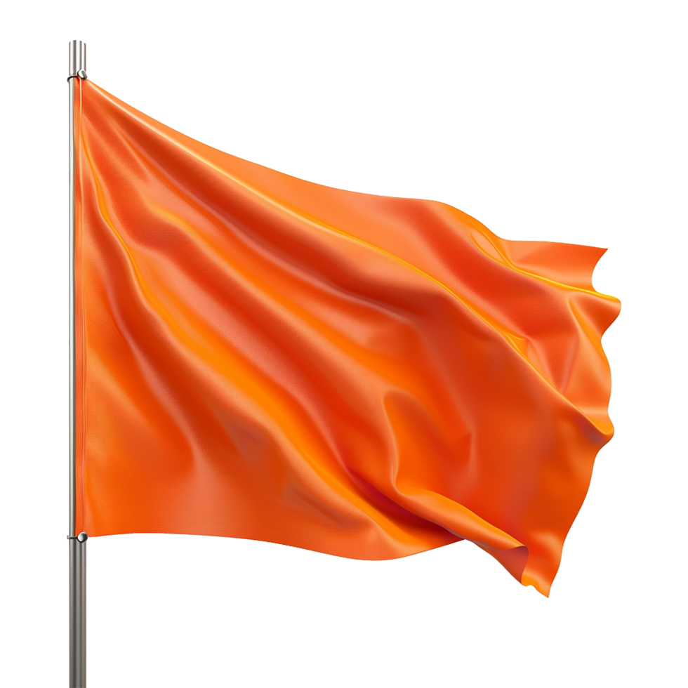 Waving flag isolated on transparent background png