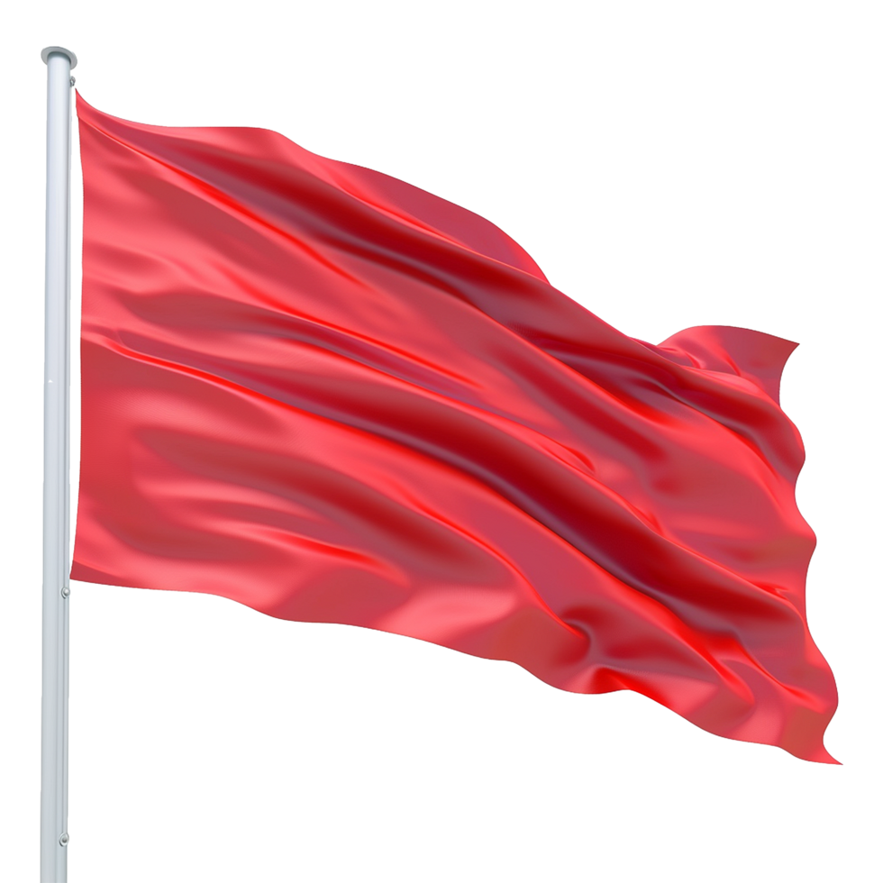 Waving flag isolated on transparent background png