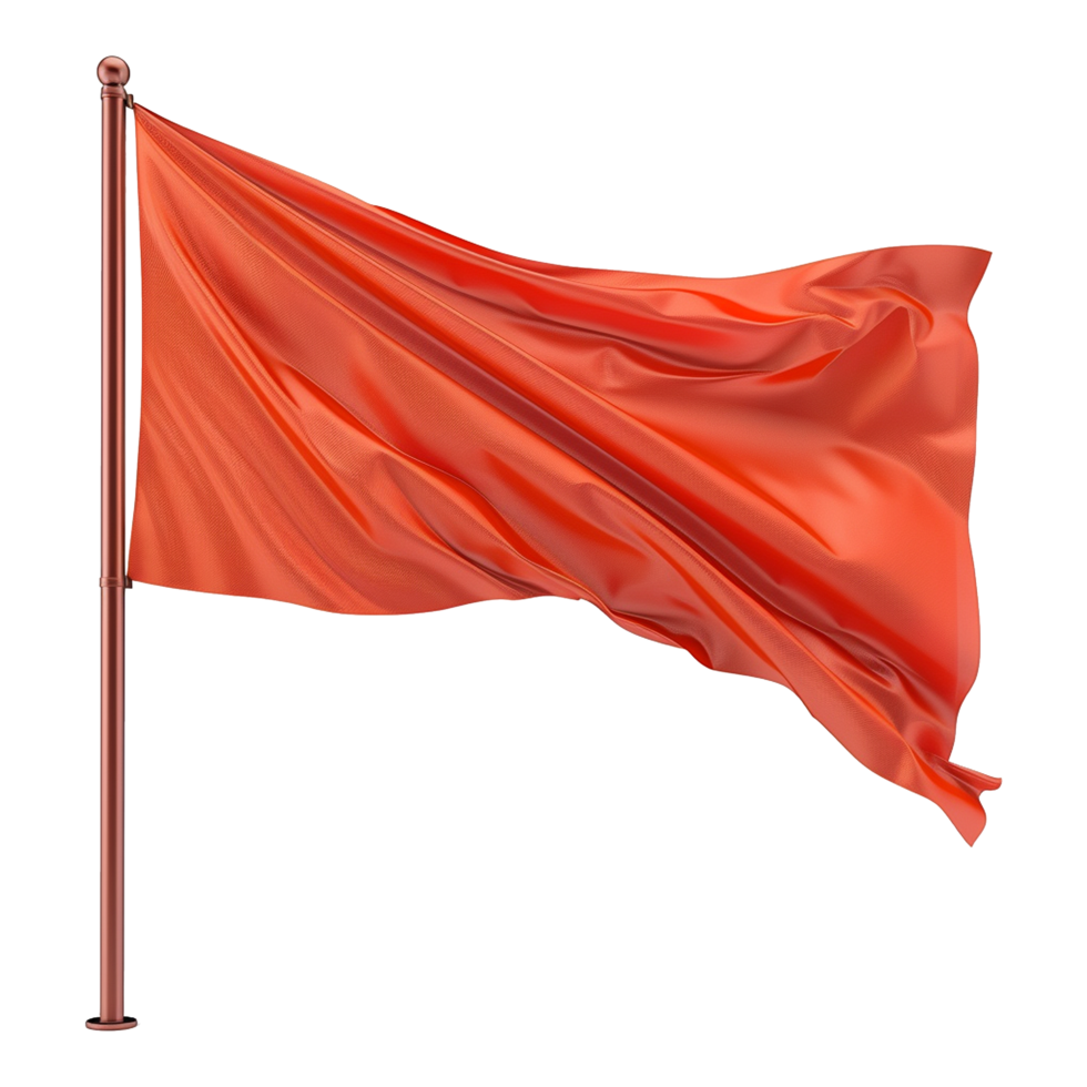 Waving flag isolated on transparent background png