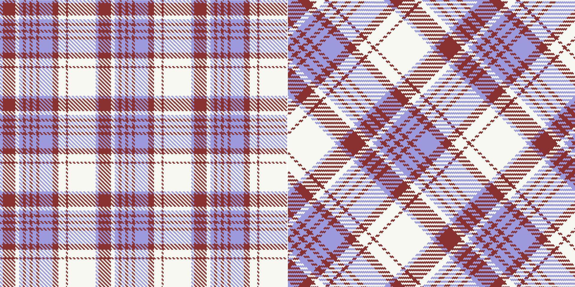 checkered pattern or plaid pattern in brown and white. Tartan, textured seamless twill for flannel shirts, duvet covers, other autumn winter textile mills. Format vector