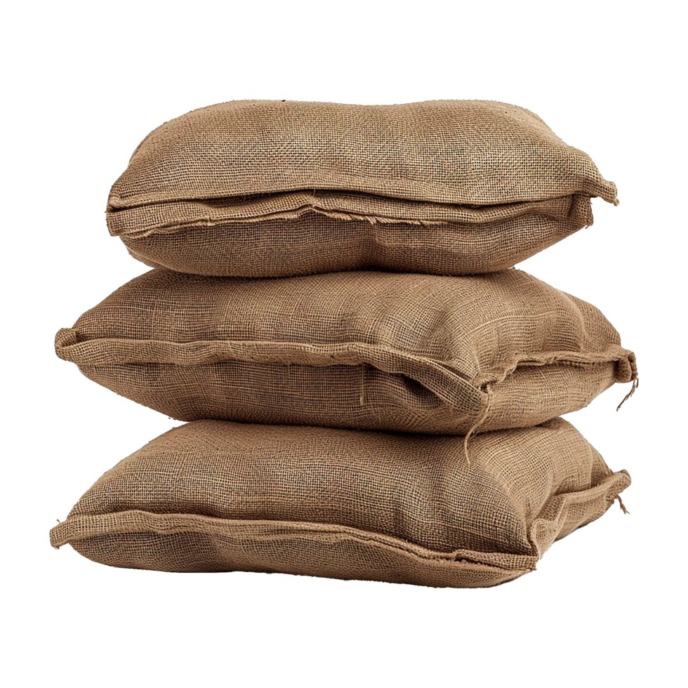 Military Barricade sandbag isolated on transparent background png