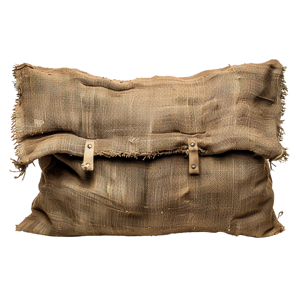 Military Barricade sandbag isolated on transparent background png