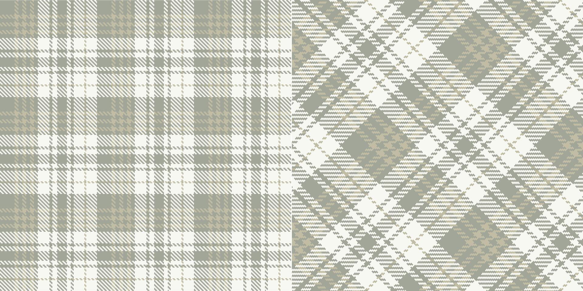 checkered pattern or plaid pattern in brown and white. Tartan, textured seamless twill for flannel shirts, duvet covers, other autumn winter textile mills. Format vector