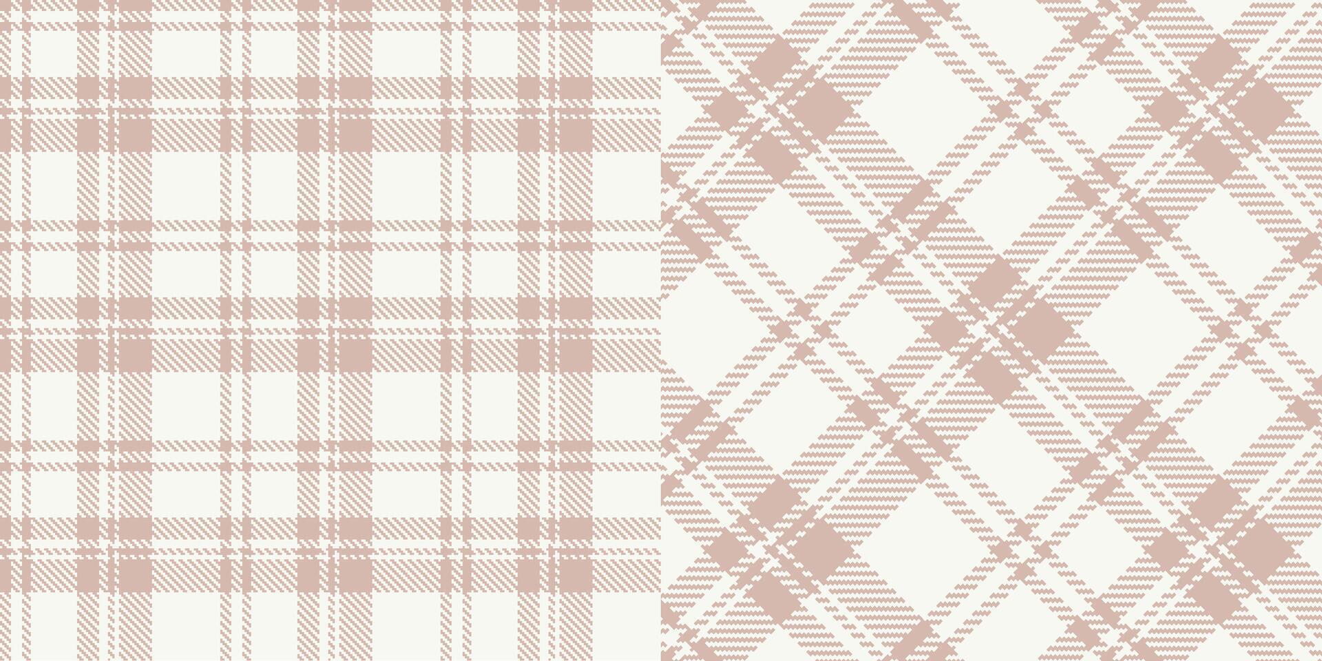 checkered pattern or plaid pattern in brown and white. Tartan, textured seamless twill for flannel shirts, duvet covers, other autumn winter textile mills. Format vector