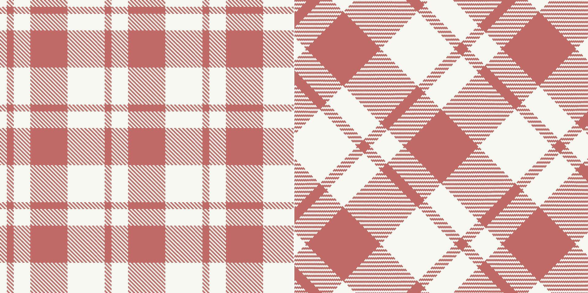 checkered pattern or plaid pattern in brown and white. Tartan, textured seamless twill for flannel shirts, duvet covers, other autumn winter textile mills. Format vector