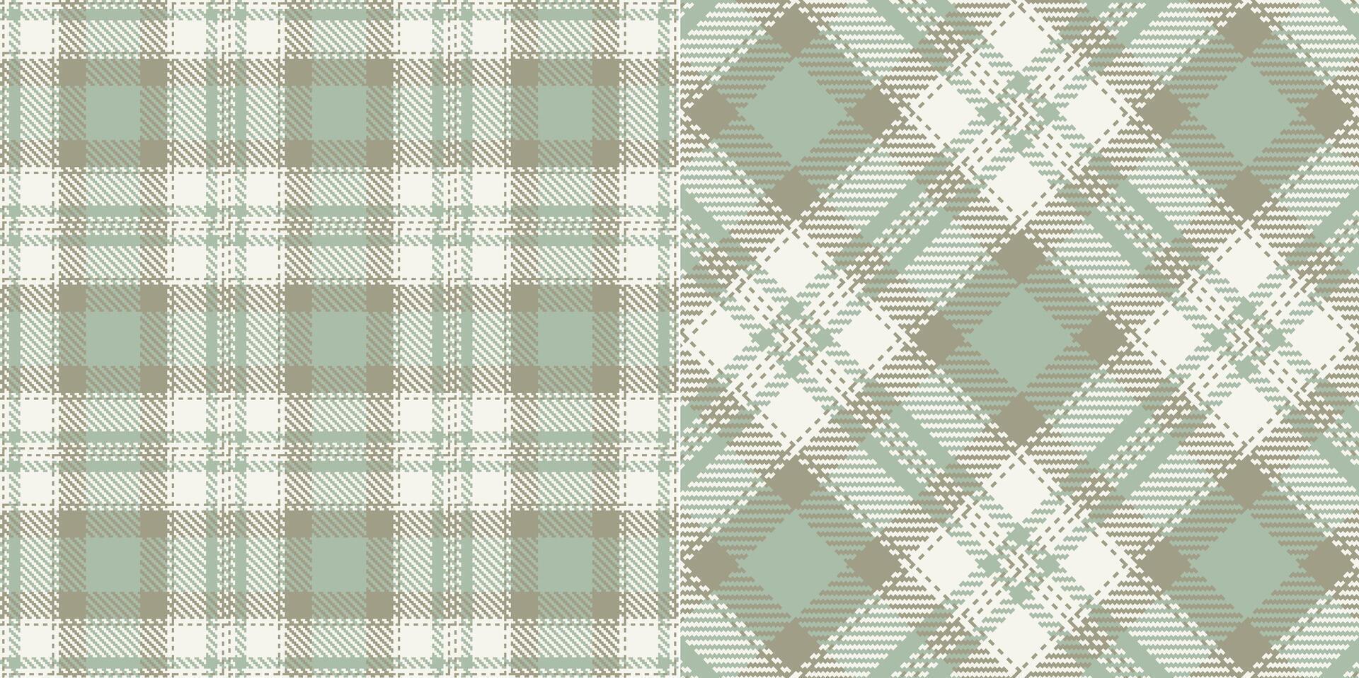 checkered pattern or plaid pattern in brown and white. Tartan, textured seamless twill for flannel shirts, duvet covers, other autumn winter textile mills. Format vector