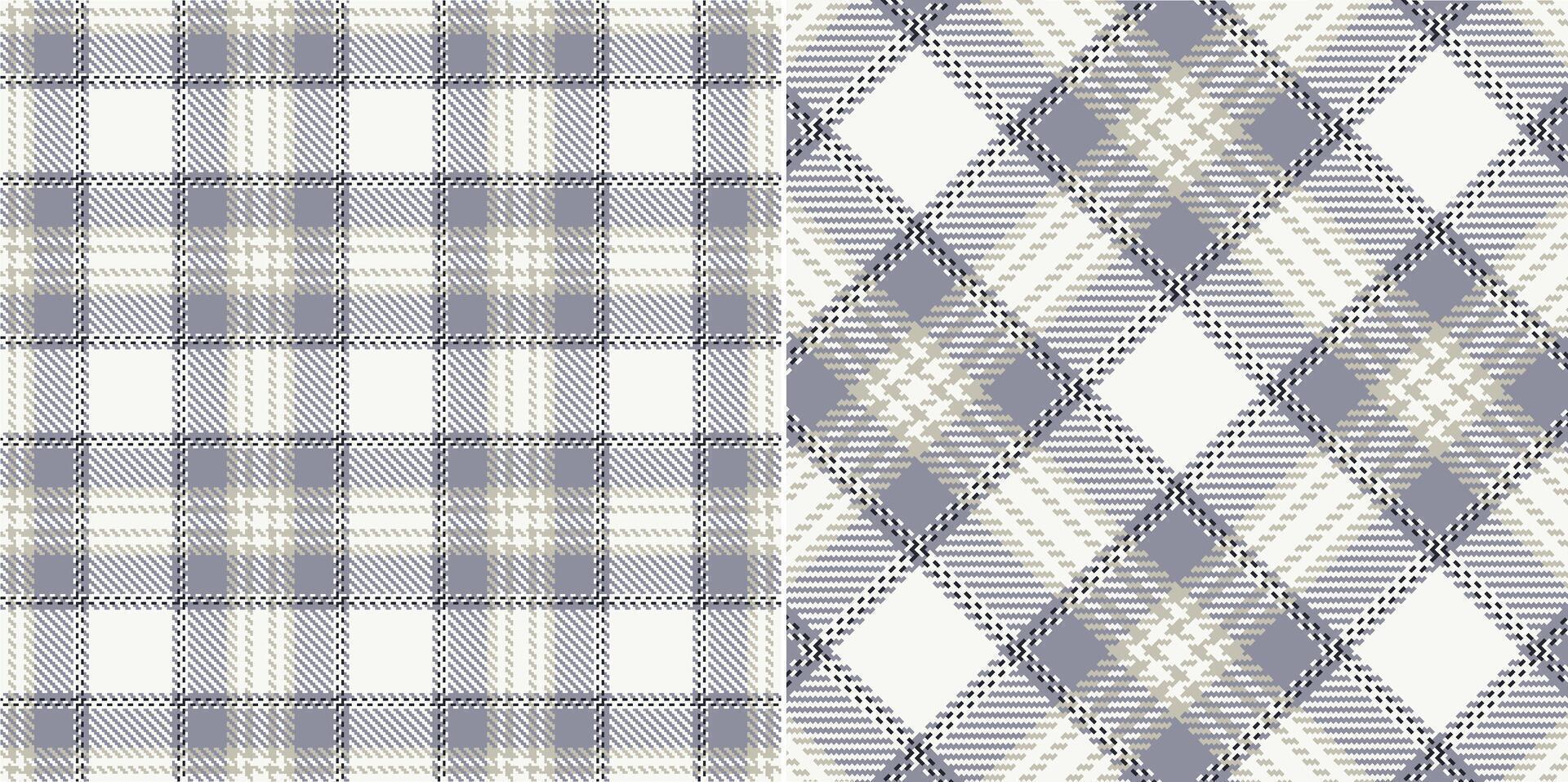 checkered pattern or plaid pattern in brown and white. Tartan, textured seamless twill for flannel shirts, duvet covers, other autumn winter textile mills. Format vector