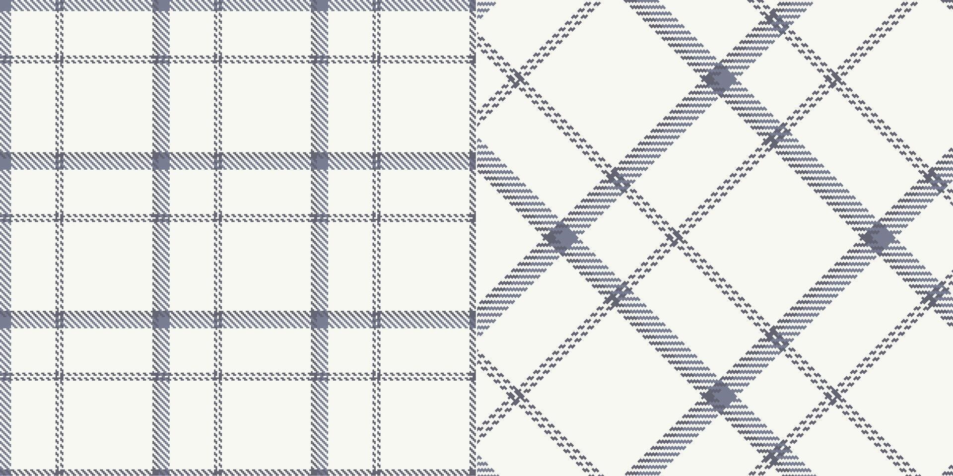 checkered pattern or plaid pattern in brown and white. Tartan, textured seamless twill for flannel shirts, duvet covers, other autumn winter textile mills. Format vector