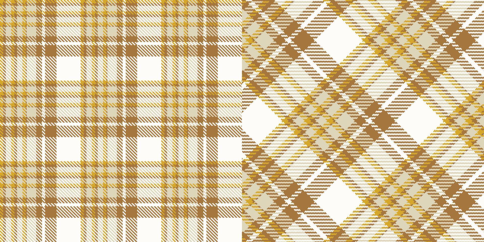 checkered pattern or plaid pattern in brown and white. Tartan, textured seamless twill for flannel shirts, duvet covers, other autumn winter textile mills. Format vector