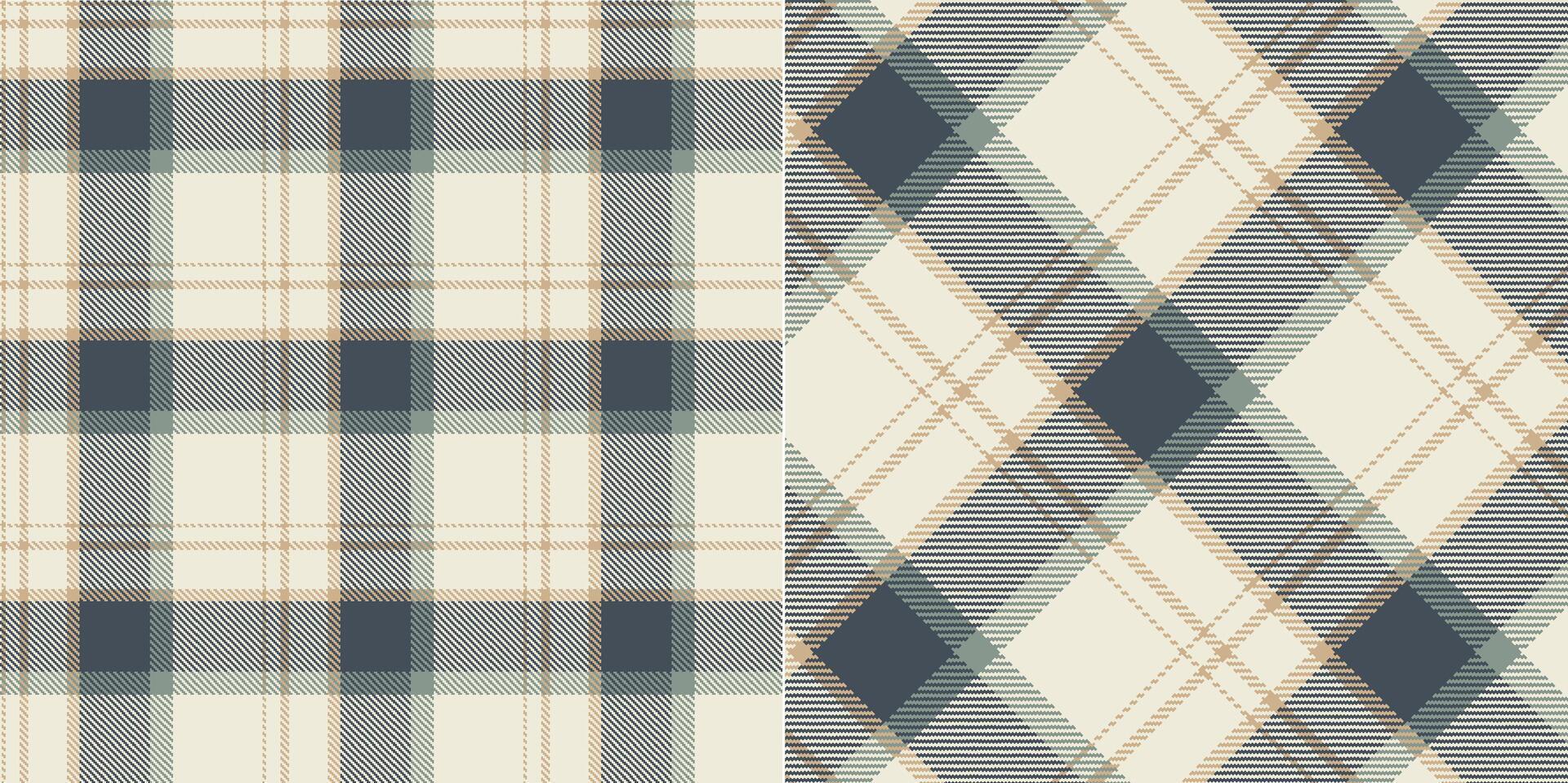 checkered pattern or plaid pattern in brown and white. Tartan, textured seamless twill for flannel shirts, duvet covers, other autumn winter textile mills. Format vector