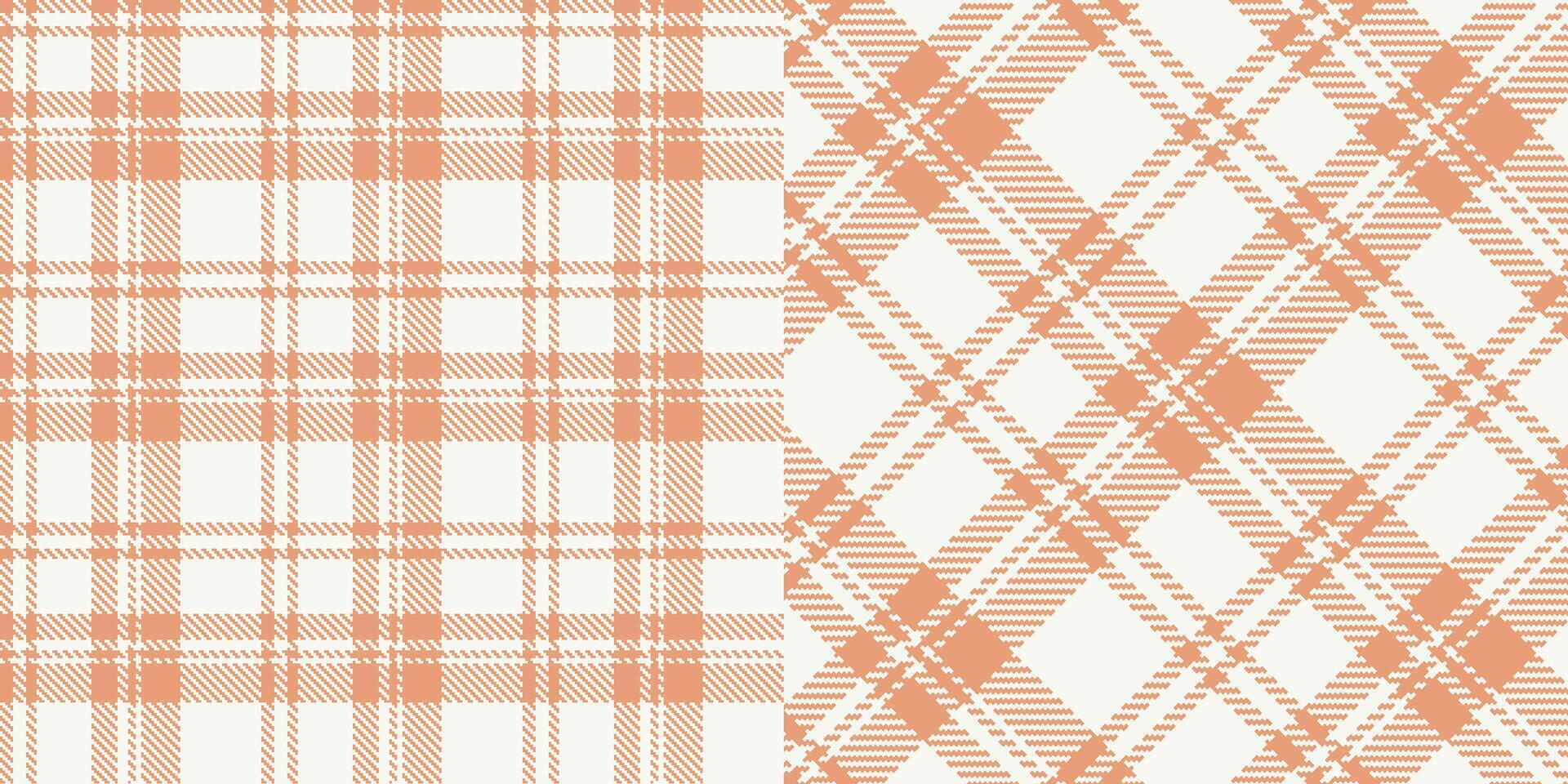 checkered pattern or plaid pattern in brown and white. Tartan, textured seamless twill for flannel shirts, duvet covers, other autumn winter textile mills. Format vector