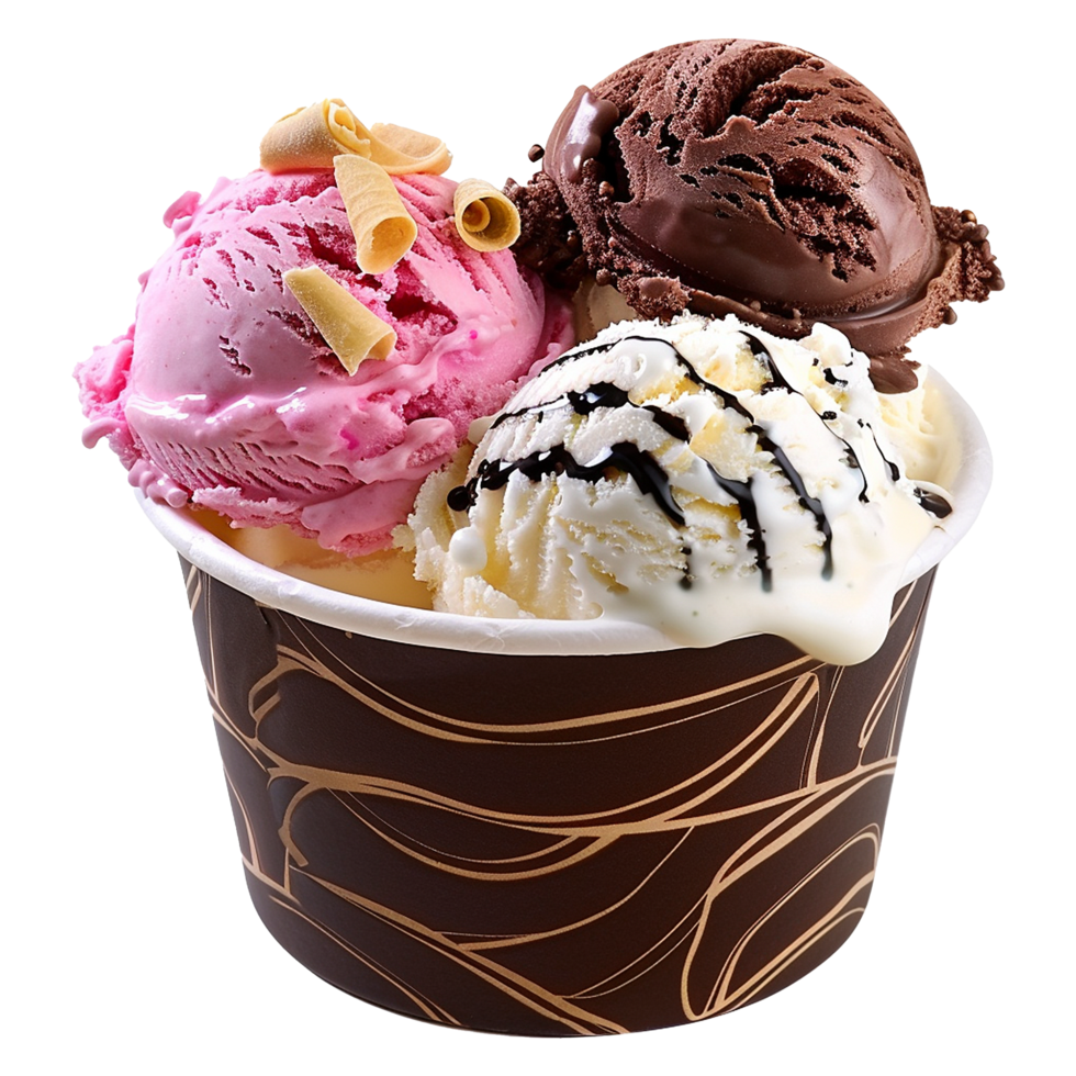 Ice cream cup isolated on transparent background png