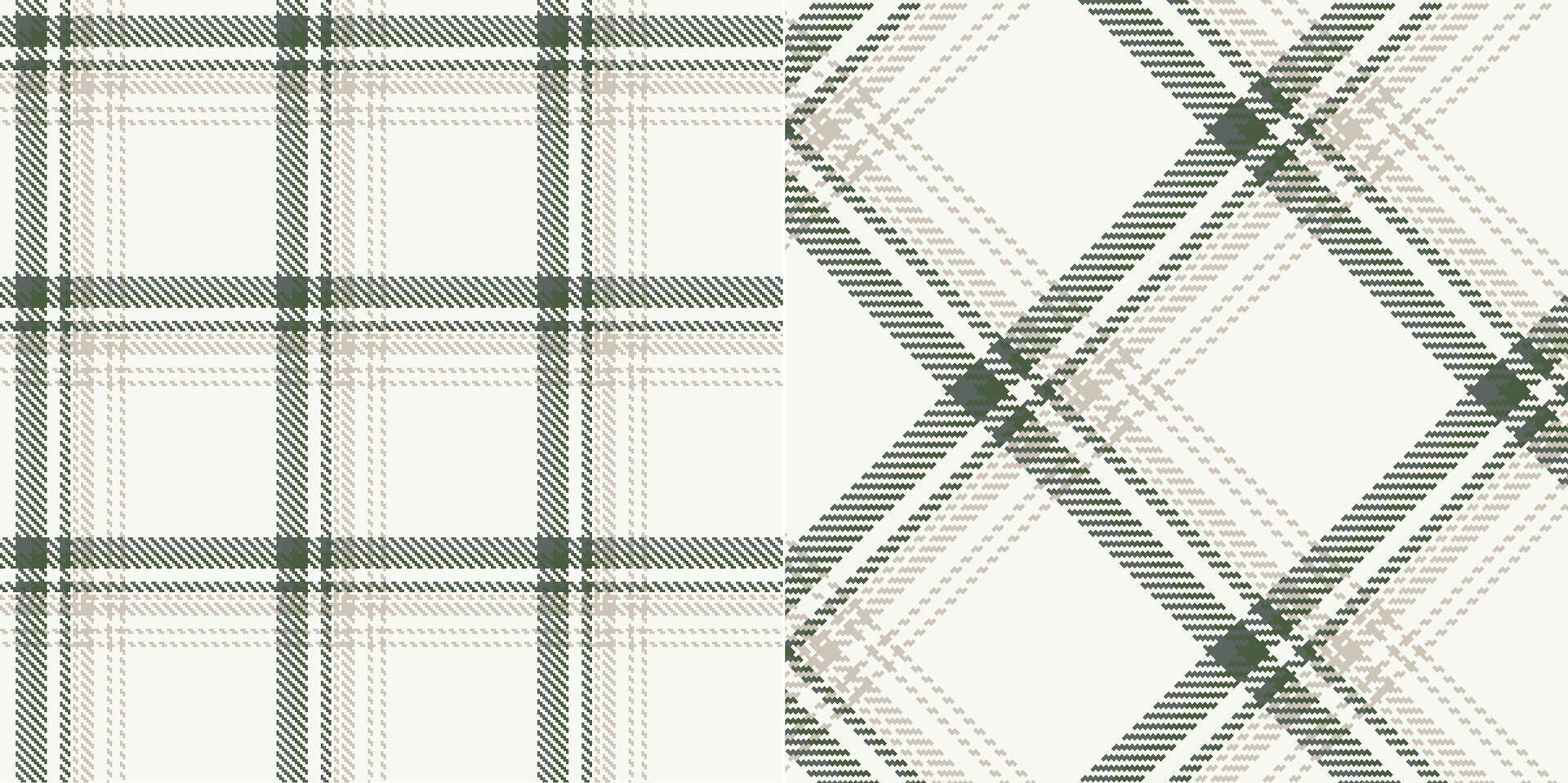 checkered pattern or plaid pattern in brown and white. Tartan, textured seamless twill for flannel shirts, duvet covers, other autumn winter textile mills. Format vector