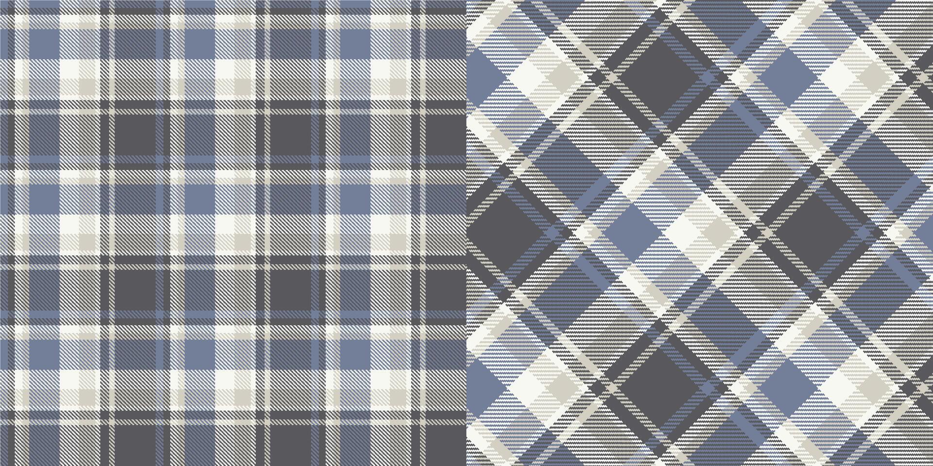 checkered pattern or plaid pattern in brown and white. Tartan, textured seamless twill for flannel shirts, duvet covers, other autumn winter textile mills. Format vector