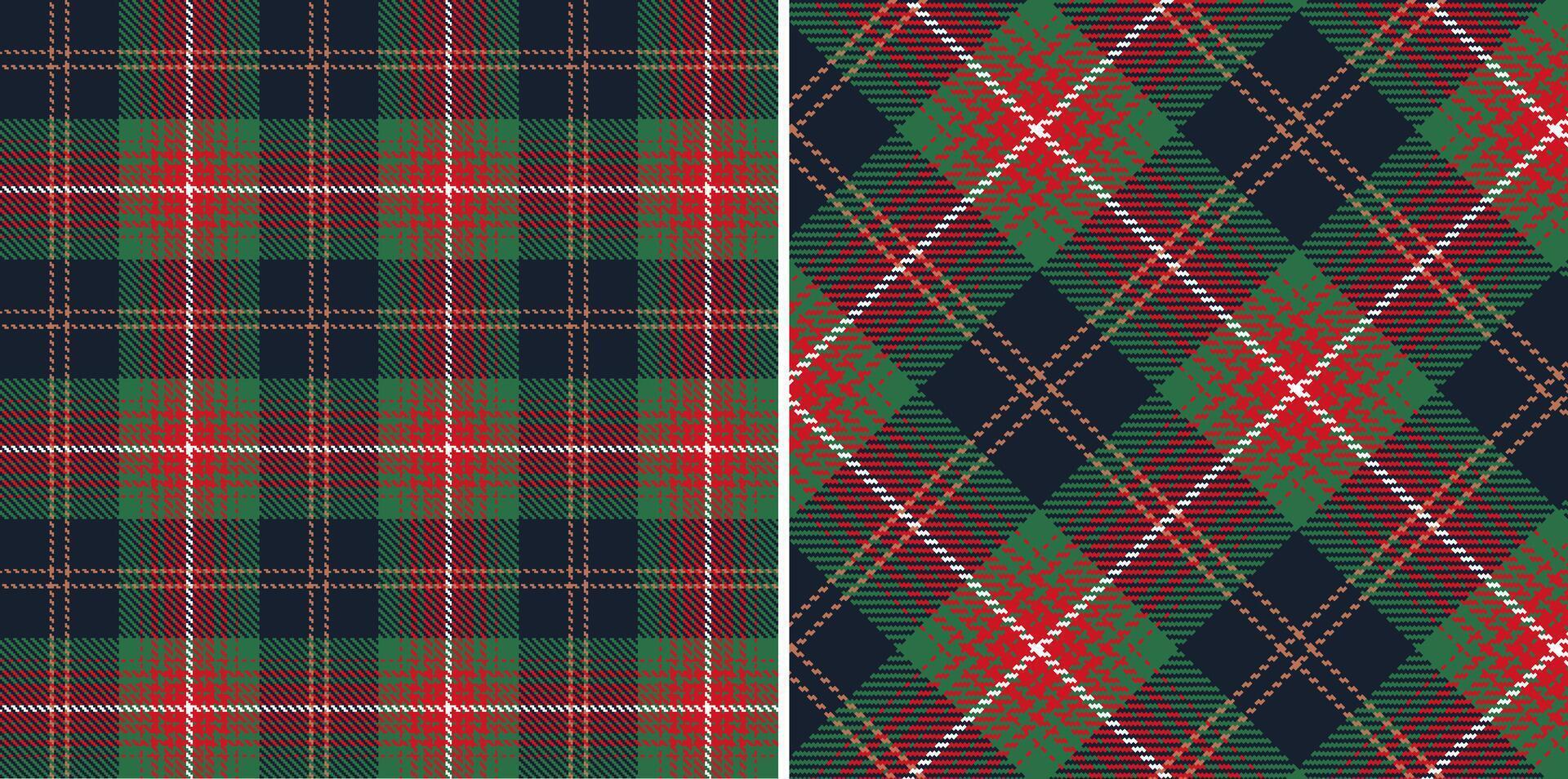 checkered pattern or plaid pattern in brown and white. Tartan, textured seamless twill for flannel shirts, duvet covers, other autumn winter textile mills. Format vector