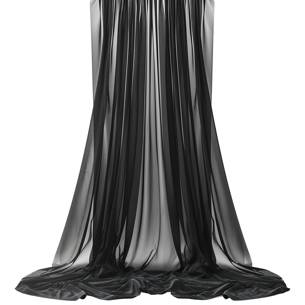 Black Wall Curtains on Transparent background png