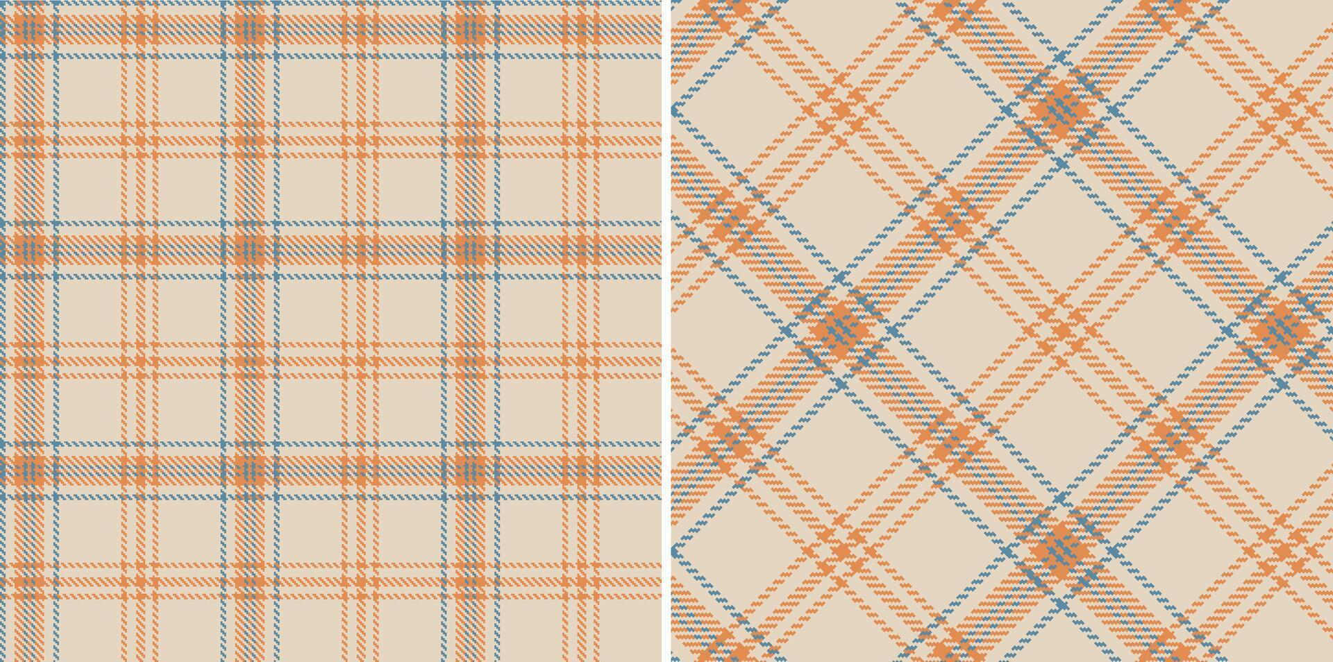 checkered pattern or plaid pattern in brown and white. Tartan, textured seamless twill for flannel shirts, duvet covers, other autumn winter textile mills. Format vector
