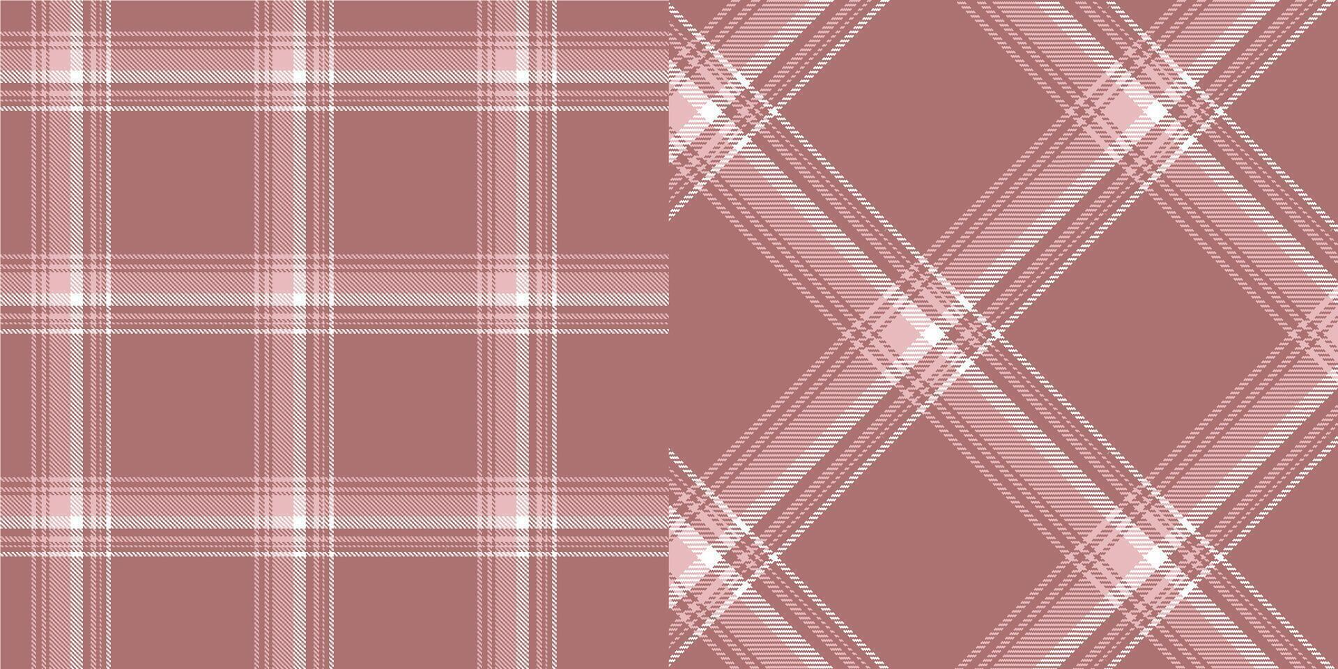 checkered pattern or plaid pattern in brown and white. Tartan, textured seamless twill for flannel shirts, duvet covers, other autumn winter textile mills. Format vector