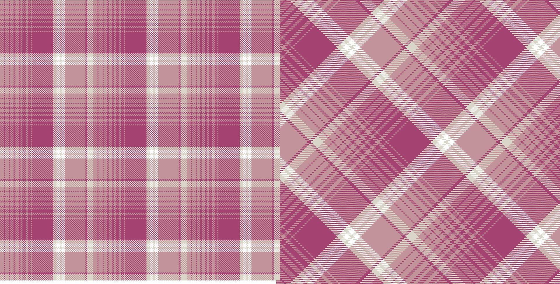 checkered pattern or plaid pattern in brown and white. Tartan, textured seamless twill for flannel shirts, duvet covers, other autumn winter textile mills. Format vector