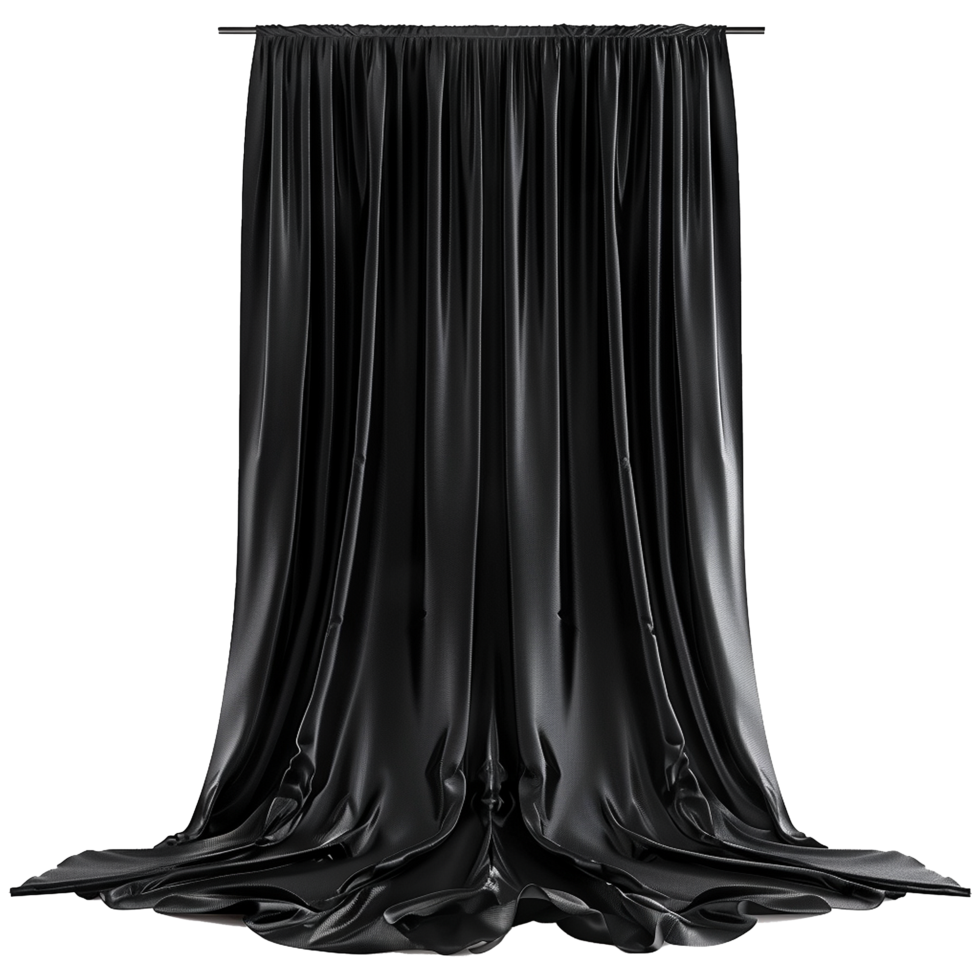 Black Wall Curtains on Transparent background png