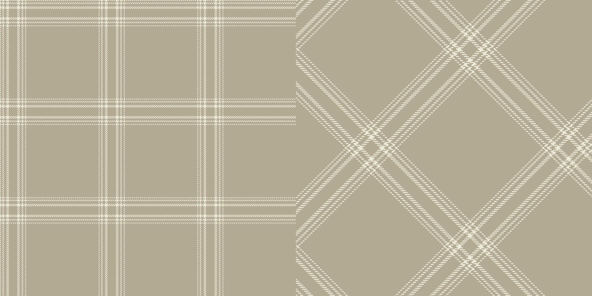 checkered pattern or plaid pattern in brown and white. Tartan, textured seamless twill for flannel shirts, duvet covers, other autumn winter textile mills. Format vector