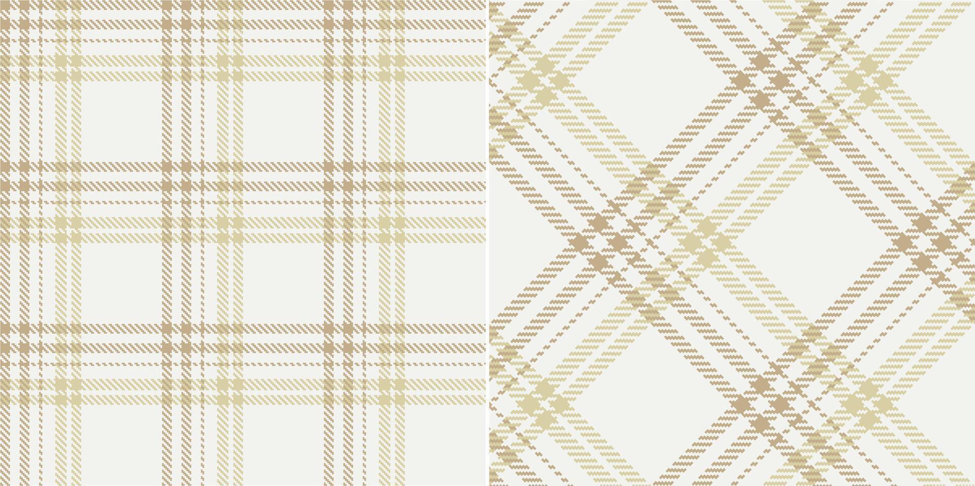 checkered pattern or plaid pattern in brown and white. Tartan, textured seamless twill for flannel shirts, duvet covers, other autumn winter textile mills. Format vector