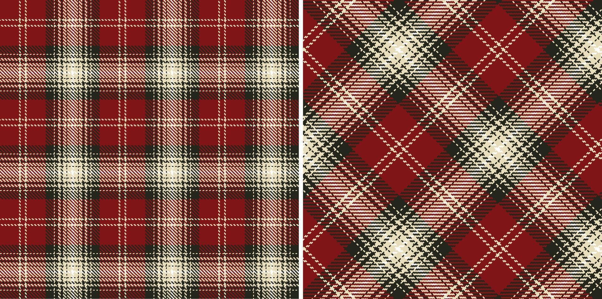 checkered pattern or plaid pattern in brown and white. Tartan, textured seamless twill for flannel shirts, duvet covers, other autumn winter textile mills. Format vector