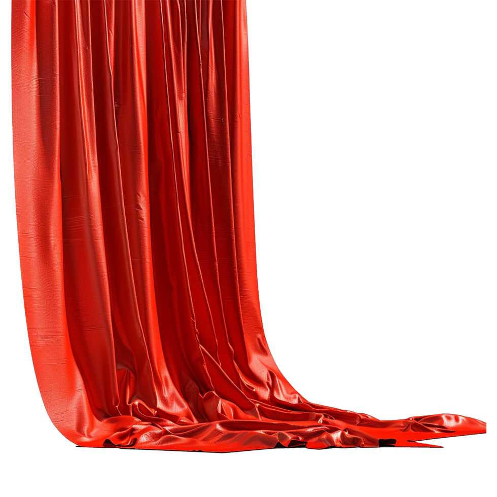 Red Wall Curtains on Transparent background png